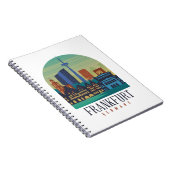 Frankfurt Duitsland Skyline Architectuur Notitieboek (Rechterzijde)