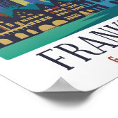 Frankfurt Duitsland Skyline Architectuur Poster (Hoek)