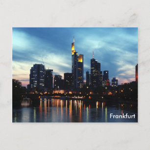Frankfurt, Duitsland skyline Briefkaart