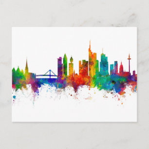 Frankfurt Duitsland Skyline Briefkaart