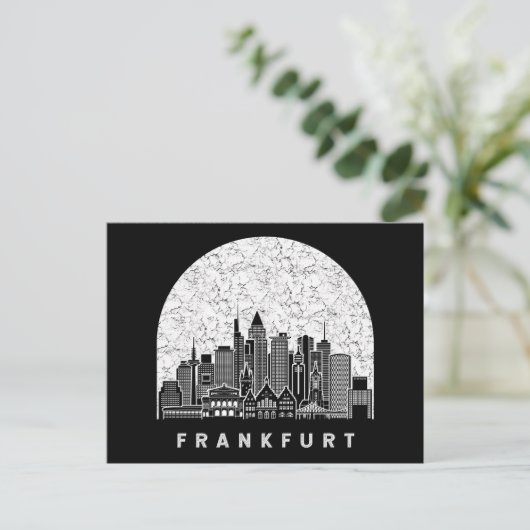 Frankfurt Duitsland Skyline Briefkaart (Staand voorkant)