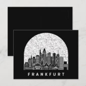 Frankfurt Duitsland Skyline Briefkaart (Voorkant / Achterkant)