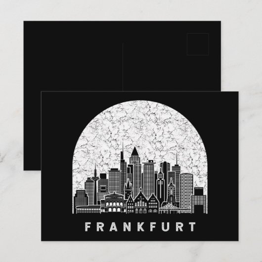 Frankfurt Duitsland Skyline Briefkaart (Voorkant / Achterkant)