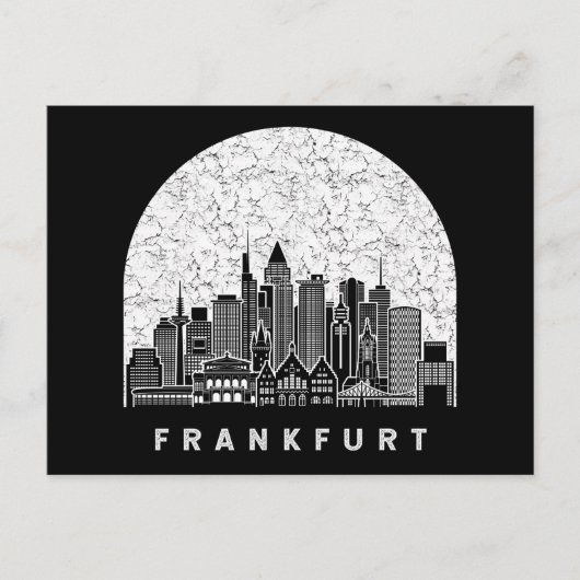 Frankfurt Duitsland Skyline Briefkaart (Voorkant)