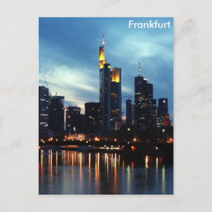 Frankfurt, Duitsland skyline Briefkaart