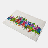 Frankfurt Duitsland Skyline Deurmat (Schuin)