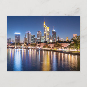 Frankfurt, Duitsland skyline Feestdagenkaart