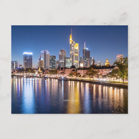 Frankfurt, Duitsland skyline Feestdagenkaart (Voorkant)