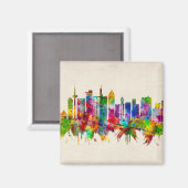 Frankfurt Duitsland Skyline Magneet (Voorkant / Achterkant)