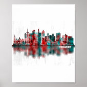 Frankfurt Duitsland Skyline Poster (Voorkant)