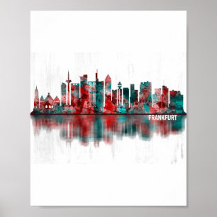 Frankfurt Duitsland Skyline Poster