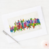 Frankfurt Duitsland Skyline Rechthoekige Sticker (Envelop)