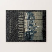 Frankfurt Duitsland Skyline Retro  Souvenir Legpuzzel (Horizontaal)