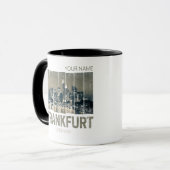 Frankfurt Duitsland Skyline Retro Souvenir Mok (Voorkant links)