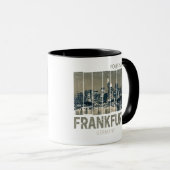 Frankfurt Duitsland Skyline Retro Souvenir Mok (Voorkant rechts)