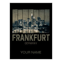 Frankfurt Duitsland Skyline Retro  Souvenir