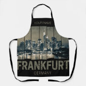 Frankfurt Duitsland Skyline Retro  Souvenir Schort (Voorkant)