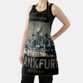 Frankfurt Duitsland Skyline Retro  Souvenir Schort (Insitu)