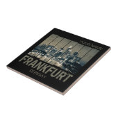 Frankfurt Duitsland Skyline Retro Souvenir Tegeltje (Zijkant)