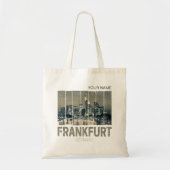 Frankfurt Duitsland Skyline Retro  Souvenir Tote Bag (Voorkant)