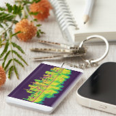 Frankfurt Duitsland Skyline Sleutelhanger (Voorkant Rechts)