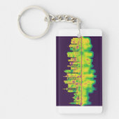 Frankfurt Duitsland Skyline Sleutelhanger (Voorkant)