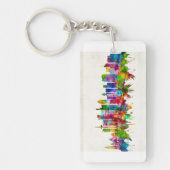 Frankfurt Duitsland Skyline Sleutelhanger (Voorkant)