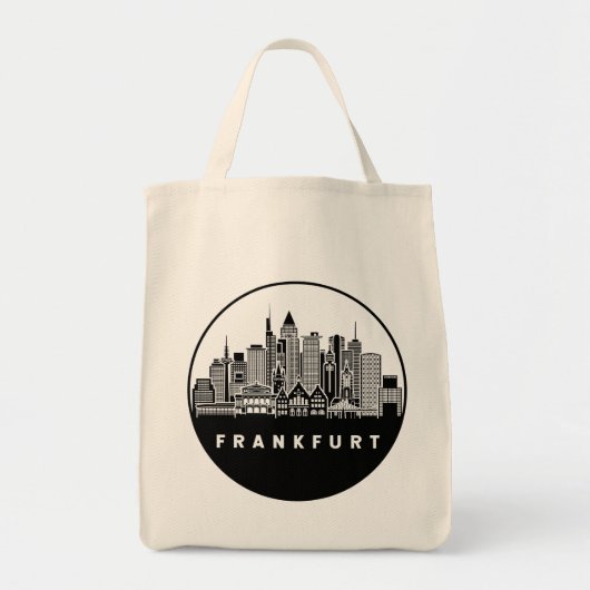 Frankfurt Duitsland Skyline Tote Bag (Voorkant)