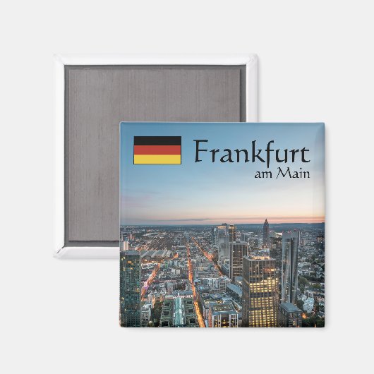 Frankfurt Duitsland Souvenir Magneet (Voorkant / Achterkant)