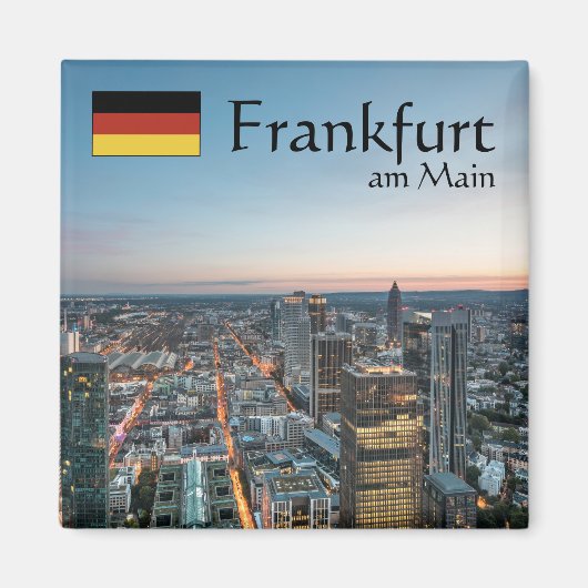 Frankfurt Duitsland Souvenir Magneet (Voorkant)