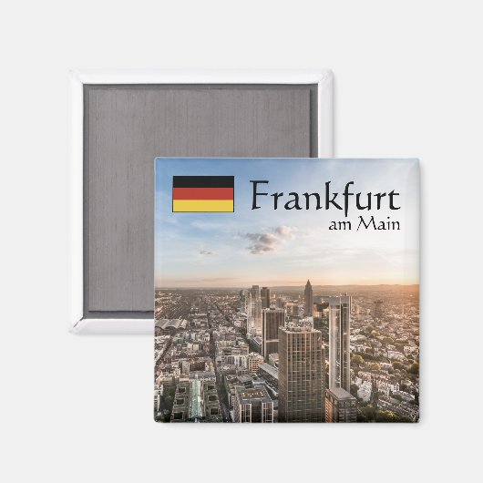Frankfurt Duitsland Souvenir Magneet (Voorkant / Achterkant)