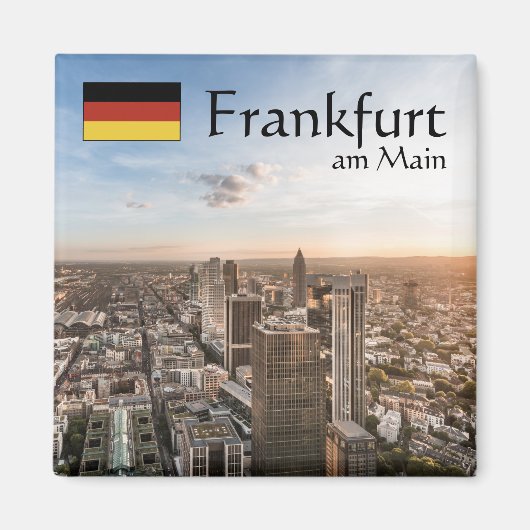 Frankfurt Duitsland Souvenir Magneet (Voorkant)