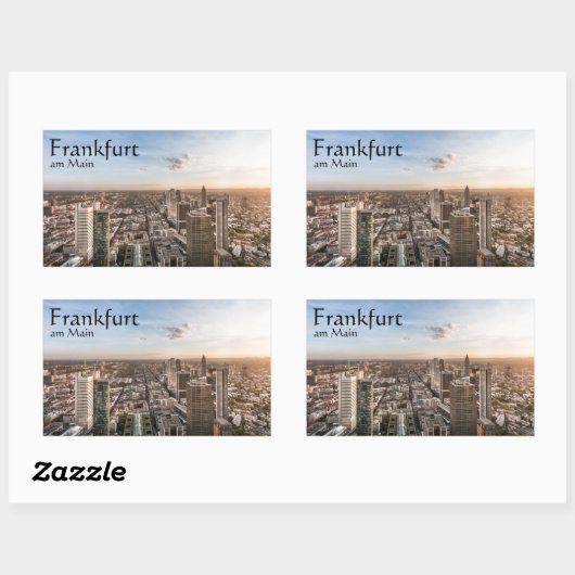 Frankfurt Duitsland Souvenir Rechthoekige Sticker (Vel)