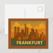 Frankfurt Duitsland Stad Kunst Briefkaart (Voorkant / Achterkant)