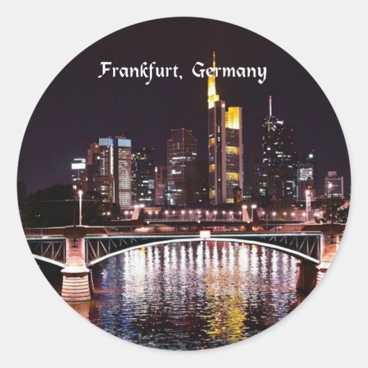 Frankfurt, Duitsland stadsgezicht foto Ronde Sticker (Voorkant)