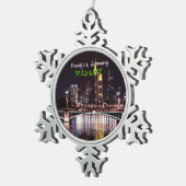 Frankfurt, Duitsland Tin Sneeuwvlok Ornament (Rechts)