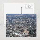 Frankfurt Duitsland vanaf Sky Briefkaart (Voorkant / Achterkant)