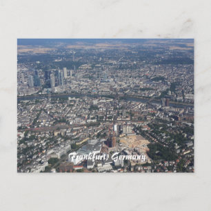 Frankfurt Duitsland vanaf Sky Briefkaart