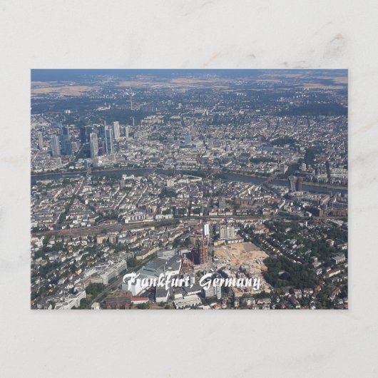 Frankfurt Duitsland vanaf Sky Briefkaart (Voorkant)