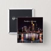 Frankfurt, Duitsland Vierkante Button 5,1 Cm (Voorkant /achterkant)