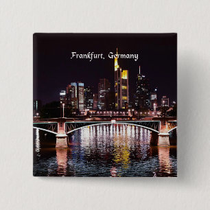 Frankfurt, Duitsland Vierkante Button 5,1 Cm