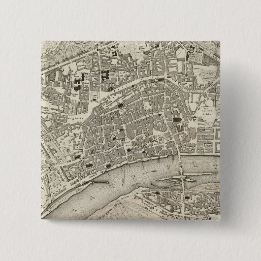 Frankfurt, Duitsland Vierkante Button 5,1 Cm (Voorkant)