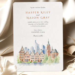Frankfurt Duitsland Wedding Kaart