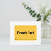Frankfurt, Duitsland wegwijzer Briefkaart (Staand voorkant)