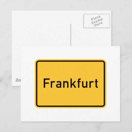 Frankfurt, Duitsland wegwijzer Briefkaart (Voorkant / Achterkant)