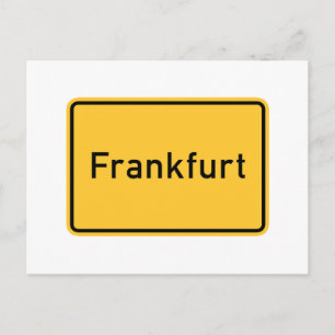 Frankfurt, Duitsland wegwijzer Briefkaart
