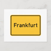 Frankfurt, Duitsland wegwijzer Briefkaart (Voorkant)