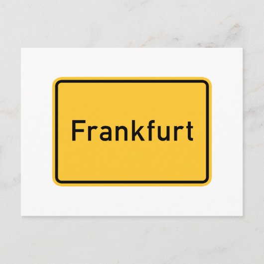 Frankfurt, Duitsland wegwijzer Briefkaart (Voorkant)