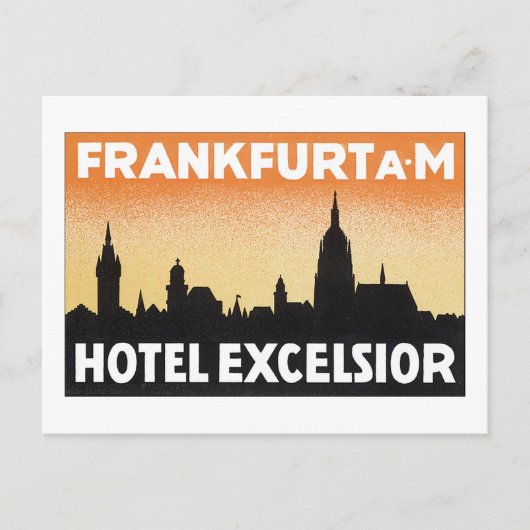 Frankfurt Hotel Excelsior Briefkaart (Voorkant)