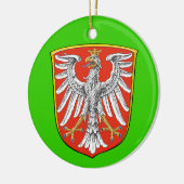 Frankfurt* kerstversiering keramisch ornament (Links)